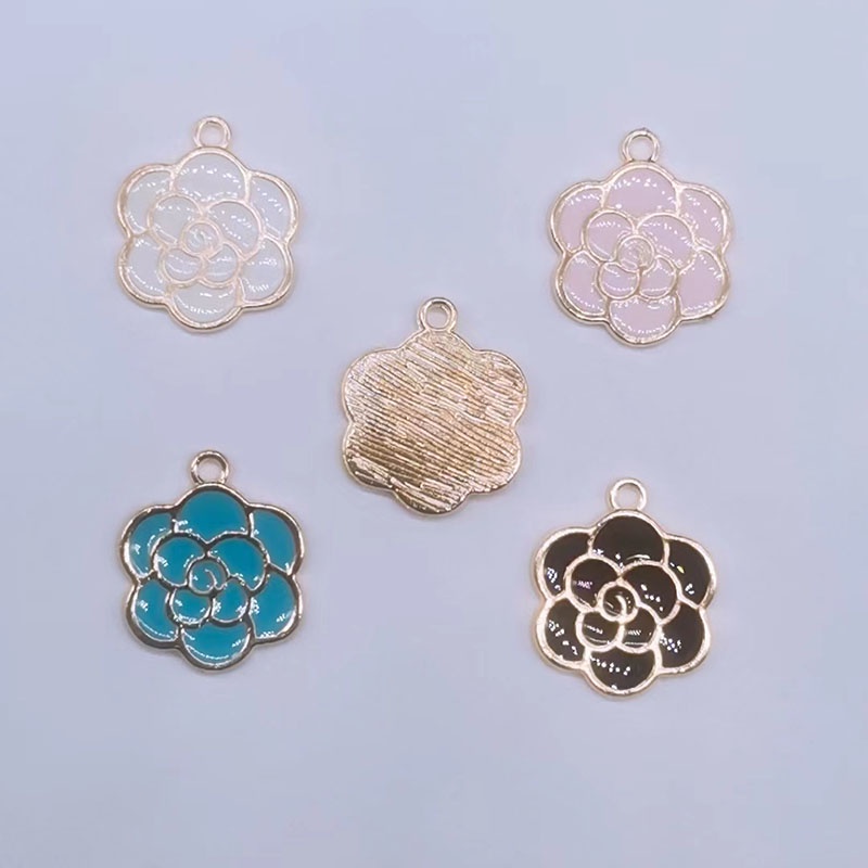 จี้สร้อยคอ สร้อยข้อมือ ลายดอกไม้ แฮนด์เมด DIY 10 ชิ้น
