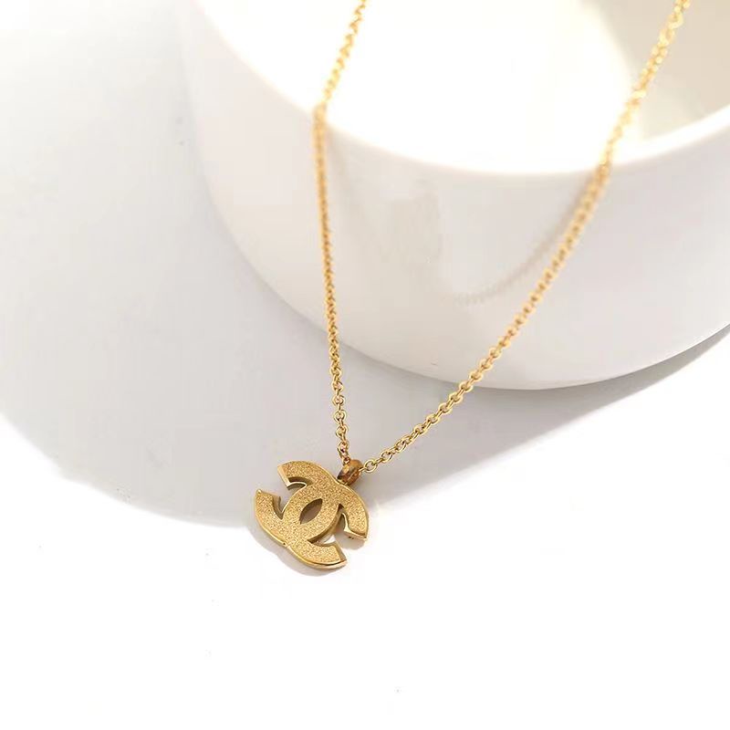 จี้สร้อยคอไทเทเนียม สเตนเลส 18K สีทอง สําหรับต่างหู