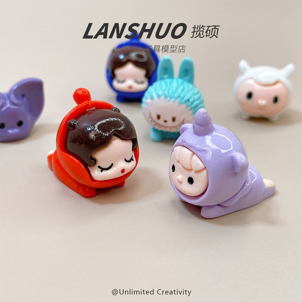 จี้เรซิ่น รูปป๊อปมาร์ท 3D น่ารัก 9 ชิ้น
