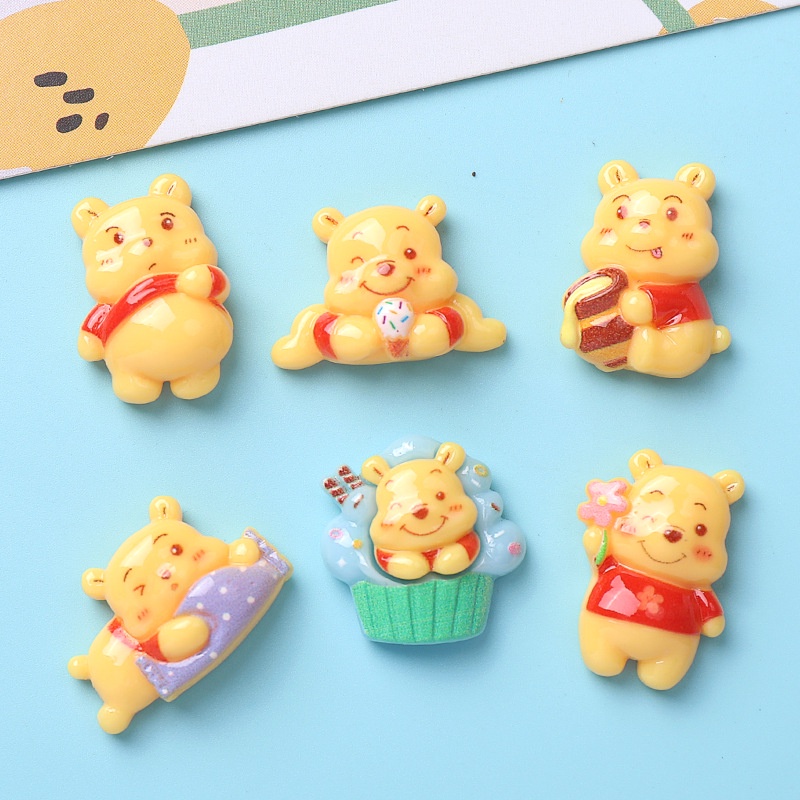 จี้เรซิ่น รูปหมีพูห์น่ารัก 10 ชิ้น