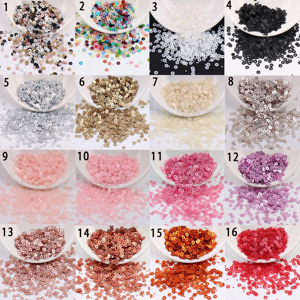 ชุดกลิตเตอร์ เลื่อม ทรงกลม 4 มม. สําหรับตกแต่งเล็บ DIY 2000 ชิ้น