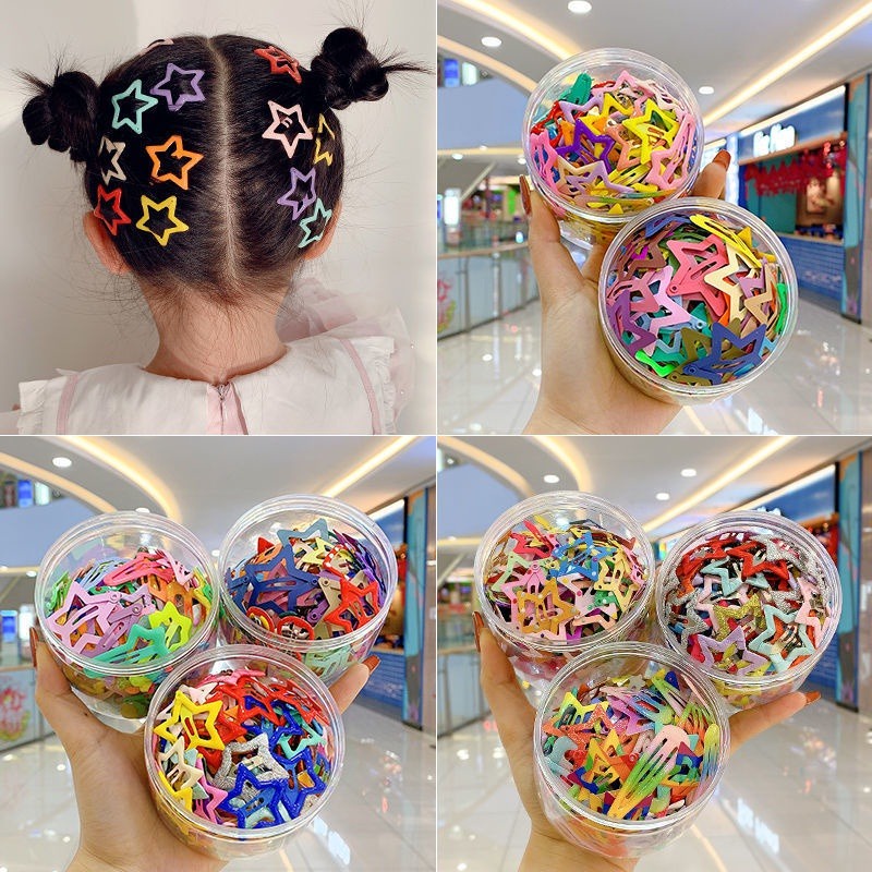 ชุดกิ๊บติดผม กิ๊บติดผม รูปดาวห้าแฉก ลาย Dopamine สําหรับผู้หญิง
