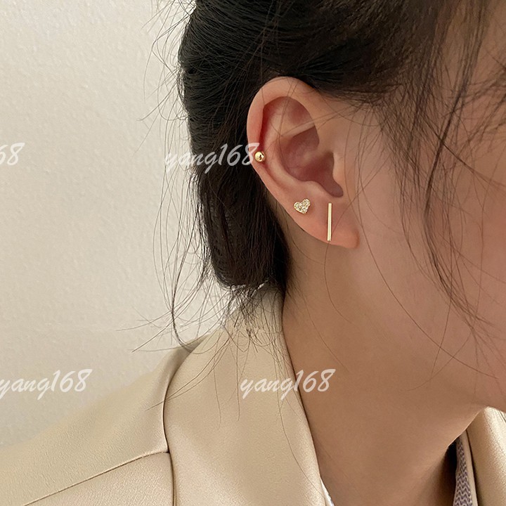 ชุดต่างหูเงิน 925 6 ชิ้น / ชุด