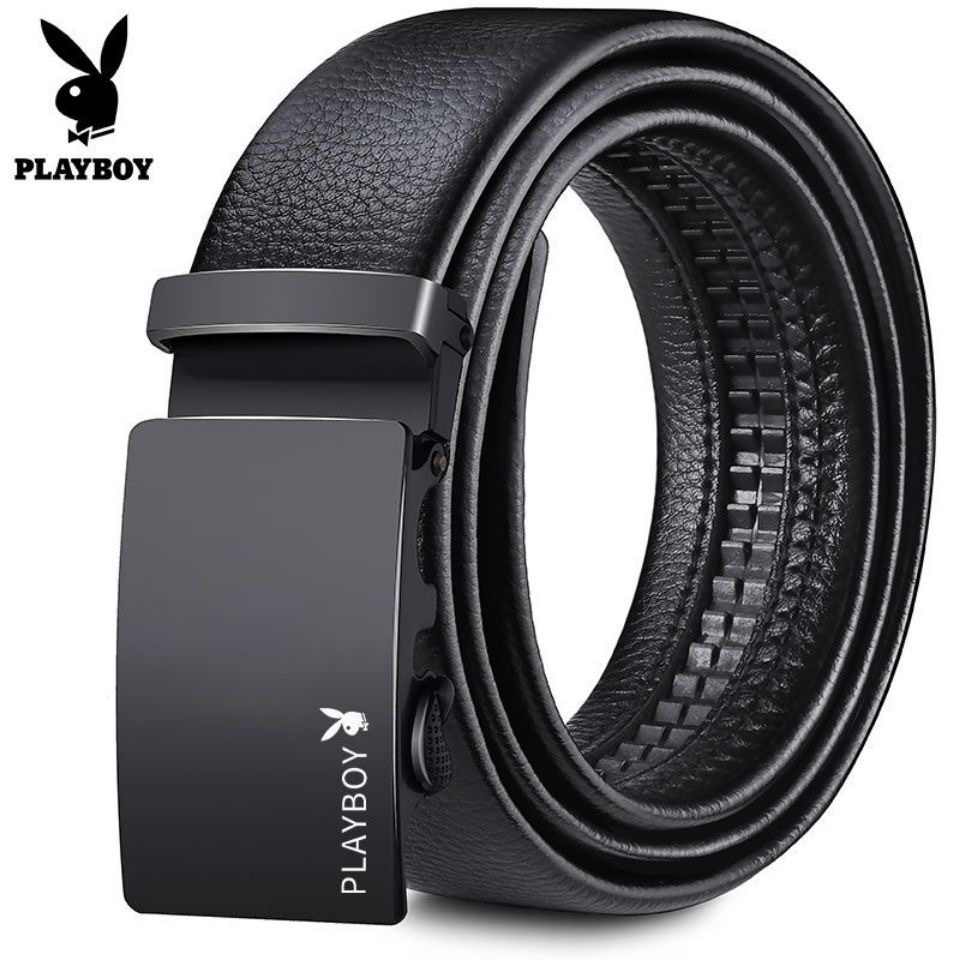ซื้อ 1 แถม 1SALEPlayboy บรรจุภัณฑ์ของแท้ 100% พร้อมส่ง เข็มขัดหนังแท้ เข็มขัดผู้ชาย