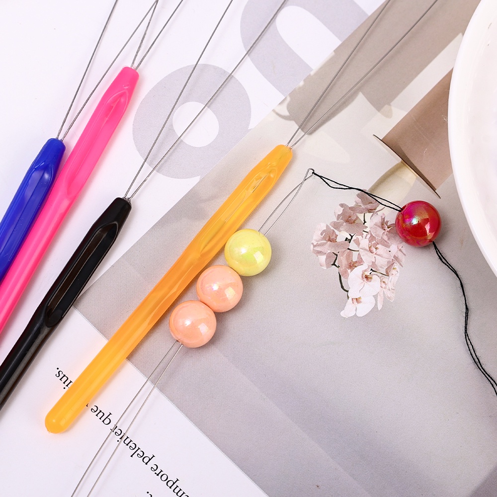 ตะขอดึงสาย พลาสติก สําหรับทําสร้อยคอ สร้อยข้อมือ ลูกปัด และขนนก DIY
