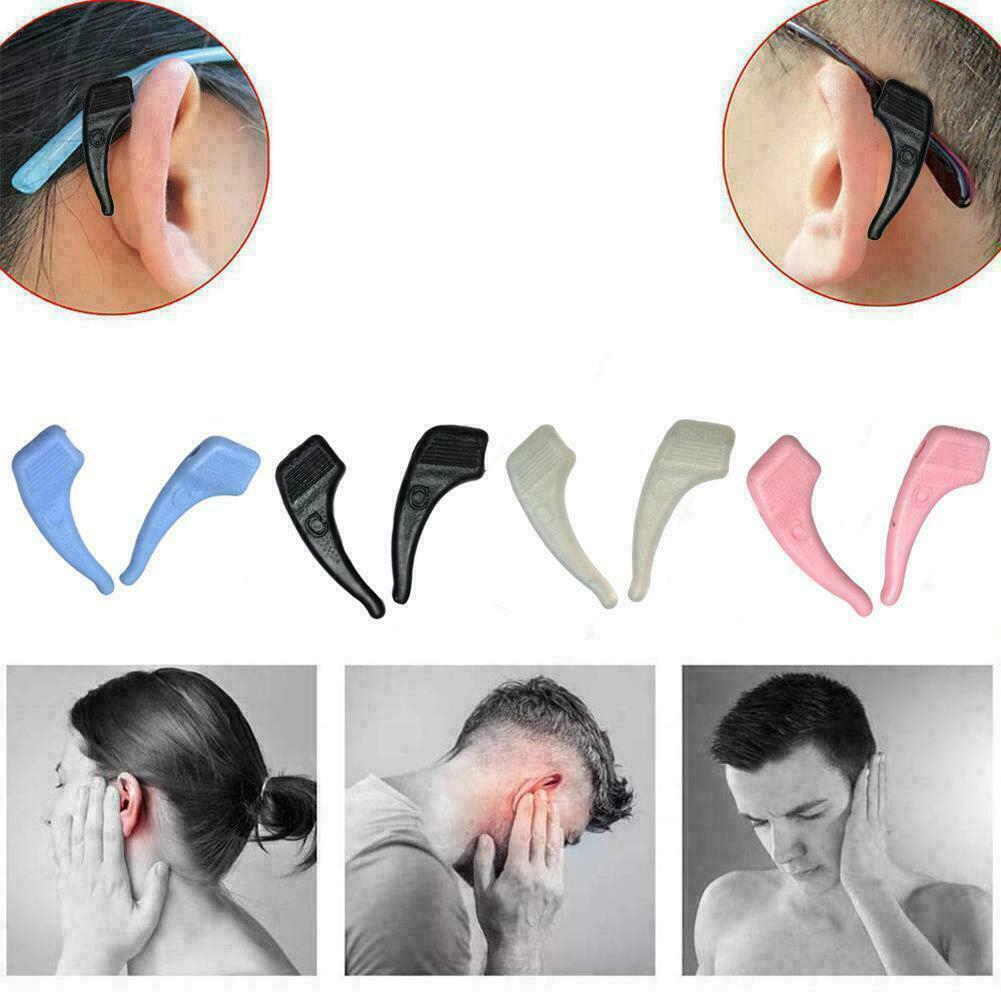 ตะขอสวมขาแว่นตา ทำจากซิลิโคน ป้องกันการลื่น สีพื้น สําหรับเด็ก และผู้ใหญ่