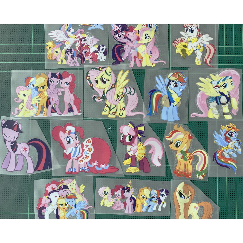 ตัวรีดการ์ตูน    My little pony เช็ต 2   รีดง่าย ตัวรีดติดเสื้อ สติกเกอร์รีดติดเสื้อ