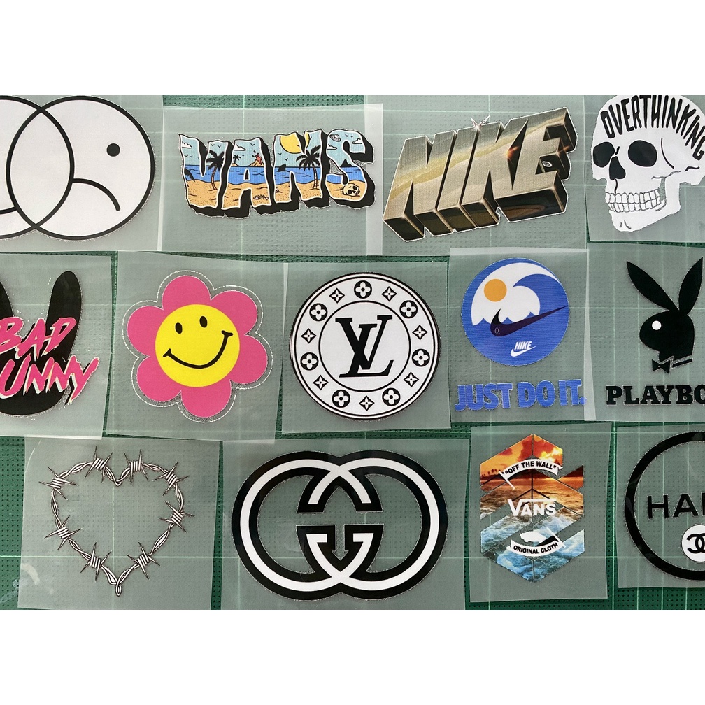 ตัวรีดติดเสื้อ    ตัดรีดโลโก้แบรนด์เนม PLAYBOY VANS CHANEL ตัวรีดติดเสื้อแผ่นฟิมล์รีดร้อน