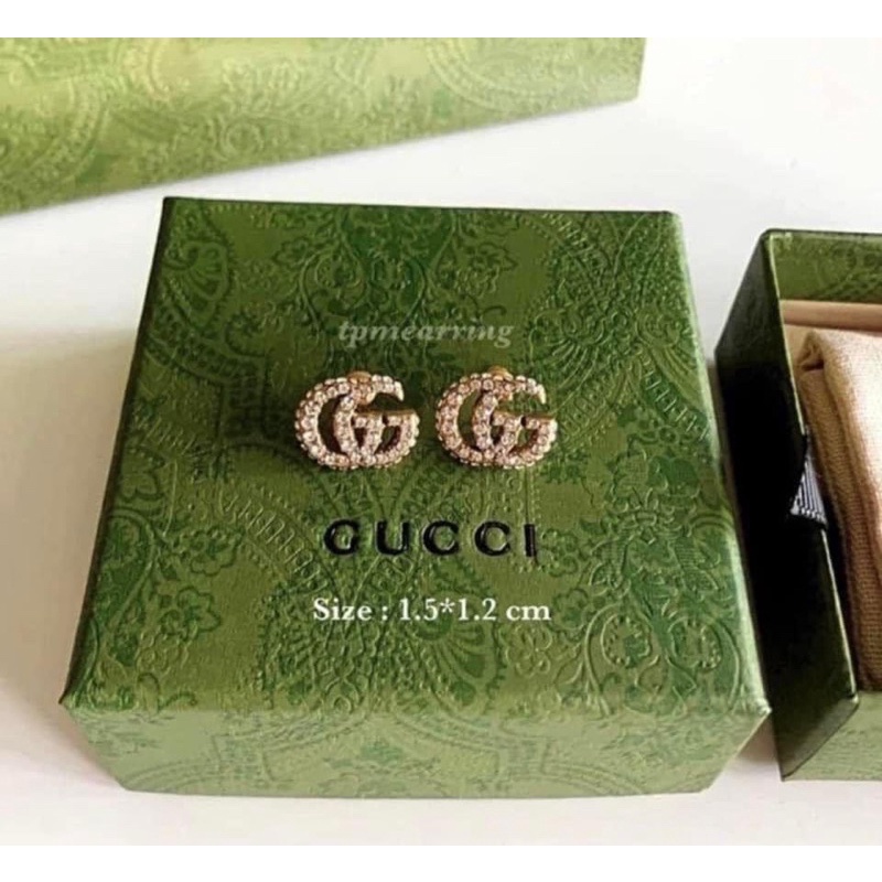 ต่างหู Gucci GG กุชชี่ งานออริ เพชร CZ