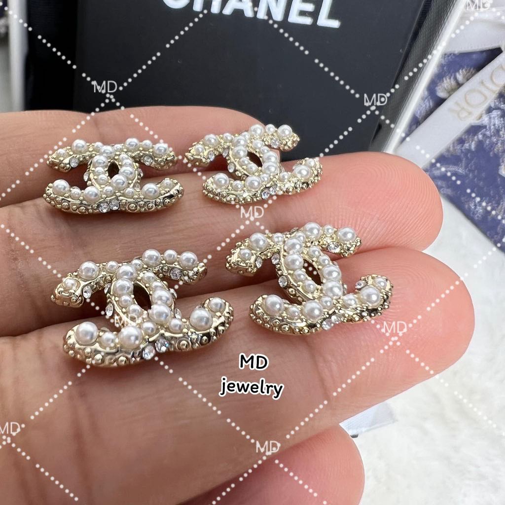 ต่างหู mini ไข่มุก 1:1  ทองเหลือง ก้านเงิน925 ไม่แพ้ ไม่ค้น เป็นมิตรต่อผิว E220711
