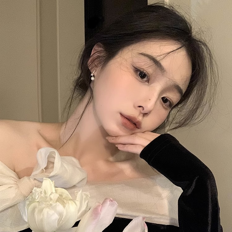 ต่างหูมุก ประดับเพชร สวยหรู แฟชั่นเกาหลีใต้ ของขวัญวันเกิด สําหรับนักเรียนหญิง