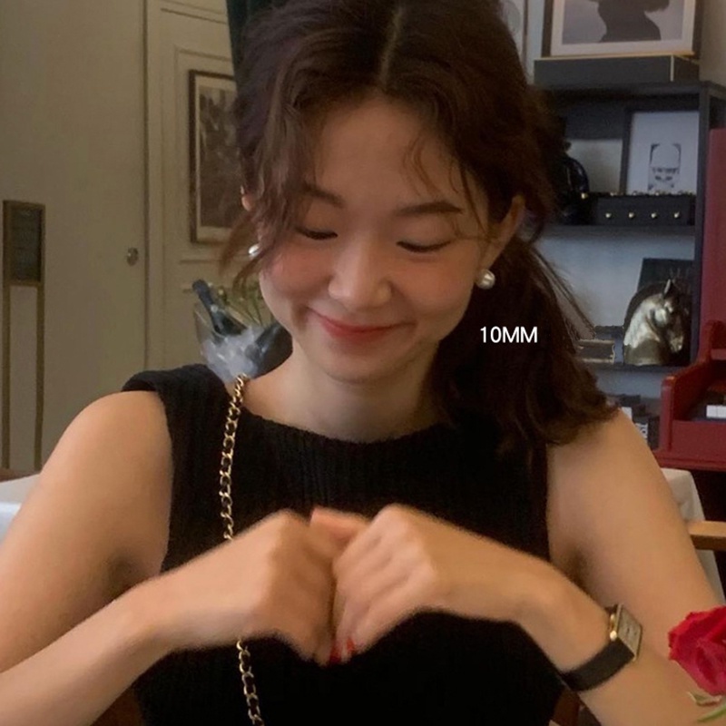 ต่างหูสตั๊ด โลหะผสม ประดับมุก แฟชั่นสําหรับผู้หญิง
