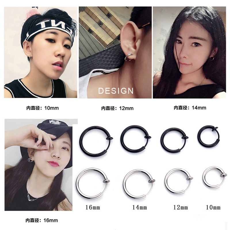ต่างหูหนีบ แบบหนีบ ไม่ต้องเจาะหู สําหรับทุกเพศ ต่างหู แฟชั่น
