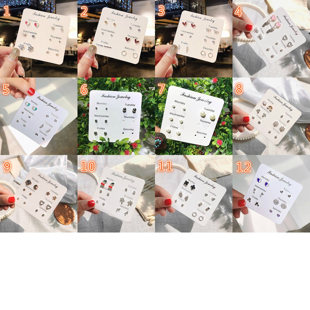 ต่างหูแฟชั่น สไตล์มินิมอล เรียบง่าย ดูดี 6 คู่