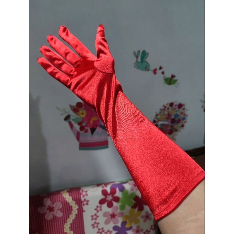 ถุงมือผ้าซาตินแบบยาว ผ้าสวยนุ่มใส่สบาย มีหลายสีให้เลือก #พร้อมส่งในไทย