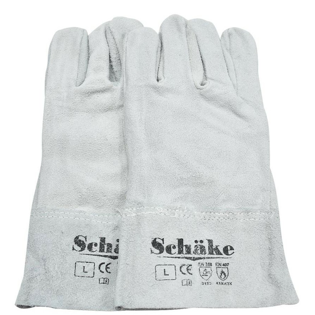 ถุงมือหนังสั้น ถุงมือจับเหล็ก SCHAKE ราคา 1 คู่