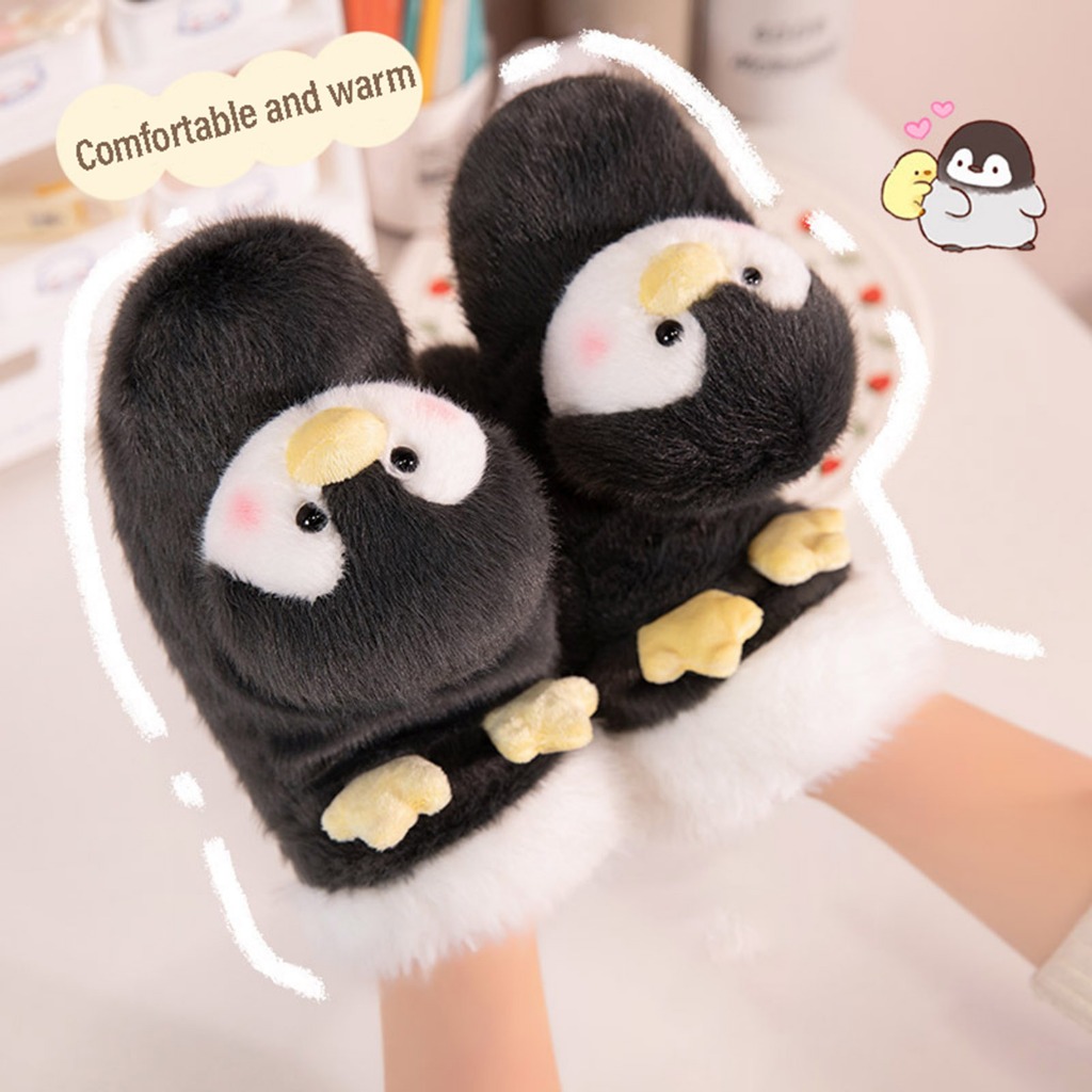 ถุงมือให้ความอบอุ่น ลายเพนกวิน คาปิบารา สัตว์ เหมาะกับฤดูหนาว สําหรับผู้หญิง 2024
