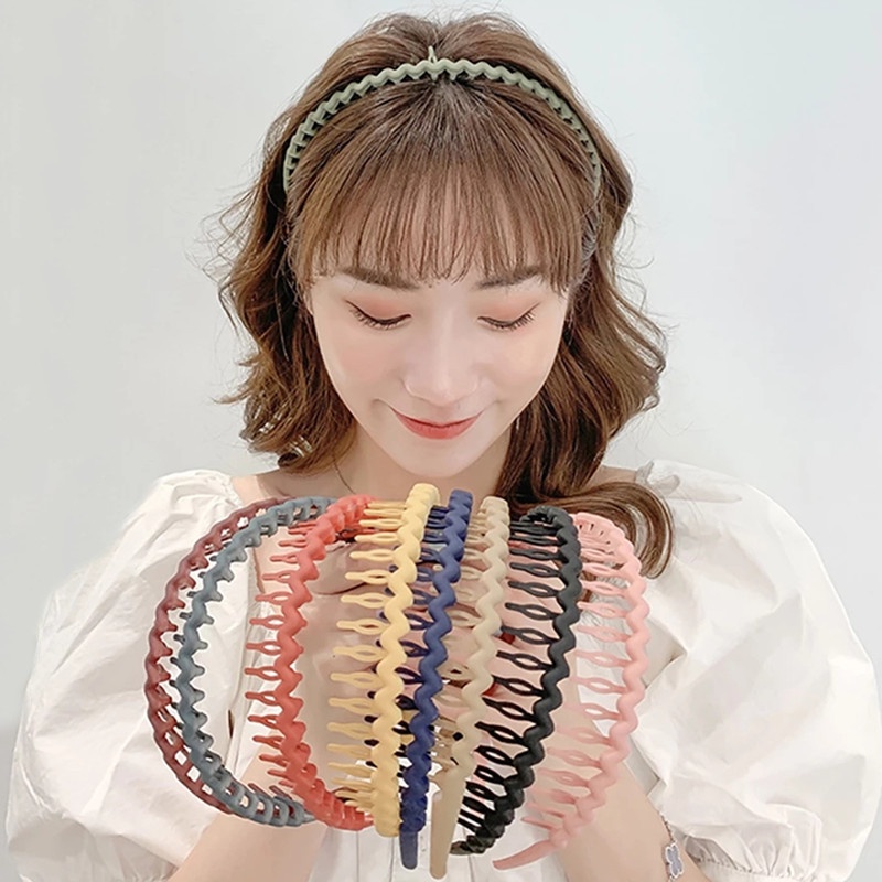 ที่คาดผม กันลื่น สีแคนดี้ เรียบง่าย ทนทาน เครื่องประดับ สําหรับผู้หญิง