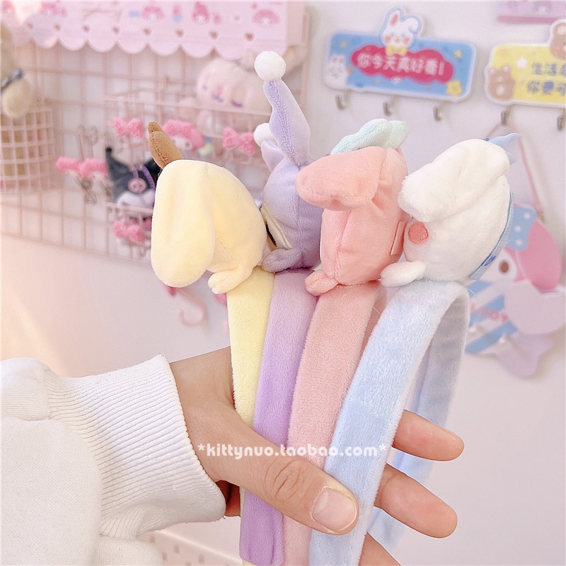ที่คาดผม ผ้ากํามะหยี่ขนนิ่ม ลายการ์ตูน Cinnamon Dog Melody น่ารักมาก 2024