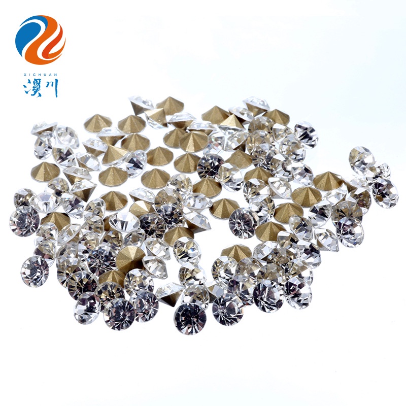 ปลายเล็บปลอม ประดับเพชรคริสตัล สีขาว สําหรับตกแต่งเล็บ Diy