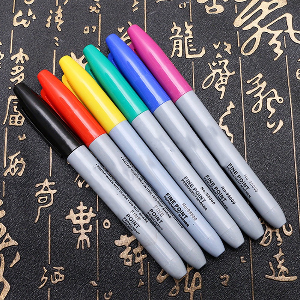 ปากกามาร์กเกอร์สําหรับสักคิ้วถาวรกันน้ํา 6 ชิ้น Tattoo Marker Pen