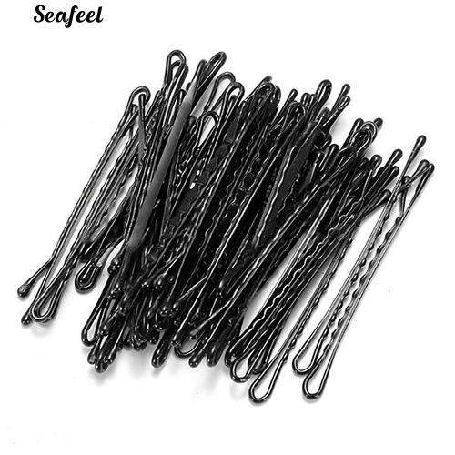 ปิ่นปักผมโลหะสีด ํา Pins Hairpins 50 ชิ้น
