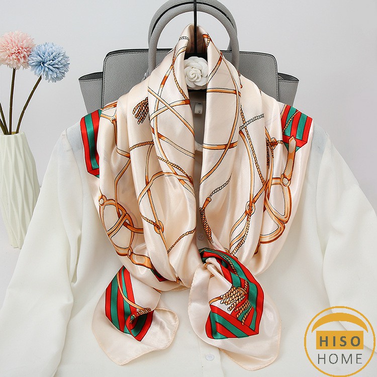 ผ้าพันคอ ผ้าคลุมไหล่ สไตล์โบฮีเมียน ไหล่ ผ้าพันคอ  silk scarf