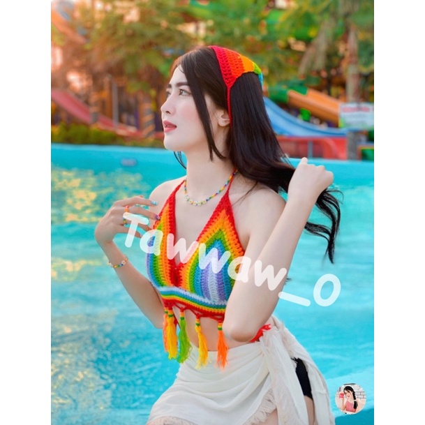 ผ้าโพกผมไหมพรม ที่คาดผมวินเทจ  ️พร้อมส่ง ️งานแฮนด์แมด ชิ้นใหญ่