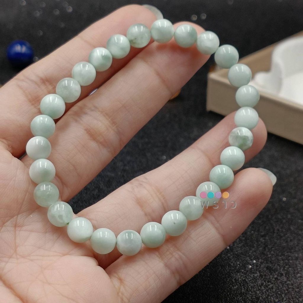 (พราว) หินกรีนแองเจิลไลต์ Green Angelite เกรด A ขนาด 6 มม. หิน #เขียวเหนี่ยวทรัพย์