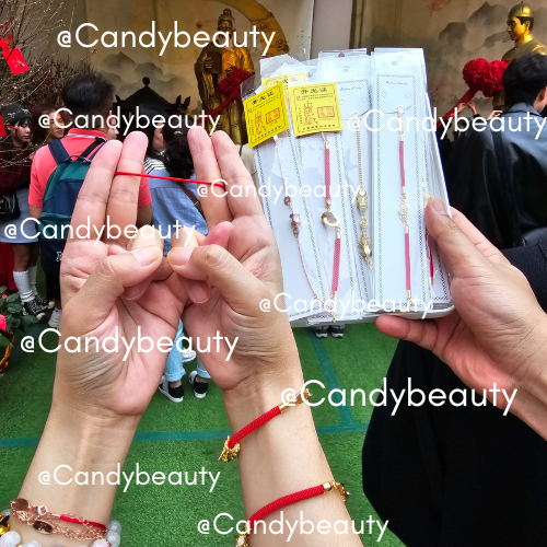 |พร้อมส่ง| กำไลด้ายแดงโรมันห่วงคู่ โชคลาภ ความรัก