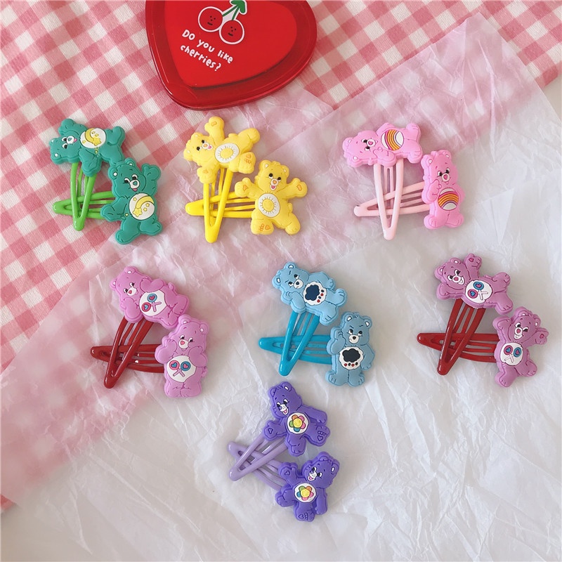 พร้อมส่ง  กิ๊บติดผมน้องหมีแคร์แบร์ (Care Bears) 7 ชิ้น 79 บาท❗️❗️ถูกมากกก