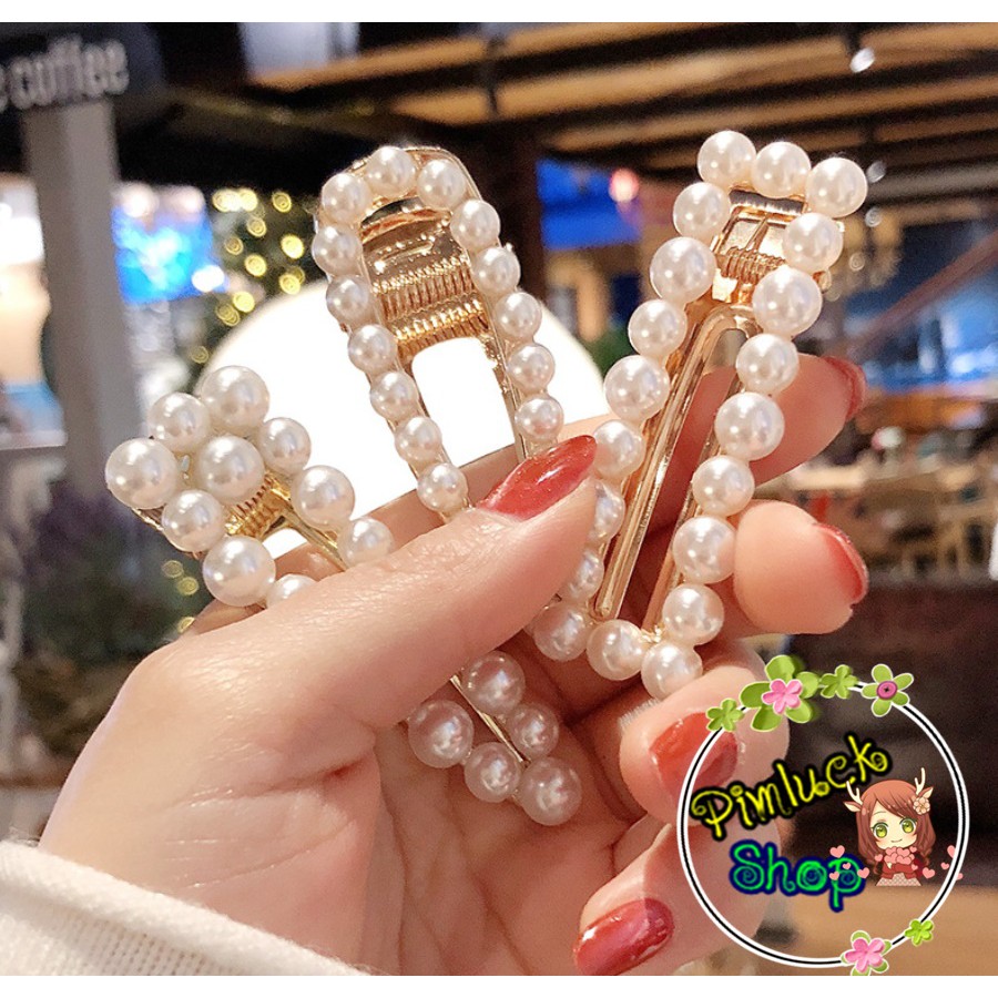 พร้อมส่ง กิ๊บฮาราจุกุ กิ๊บประดับผม กิ๊บปากเป็ดมุก