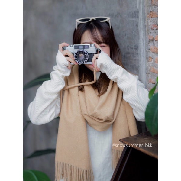 พร้อมส่ง: ผ้าพันคอแคชเมียร์วูลหนา งาน premium
