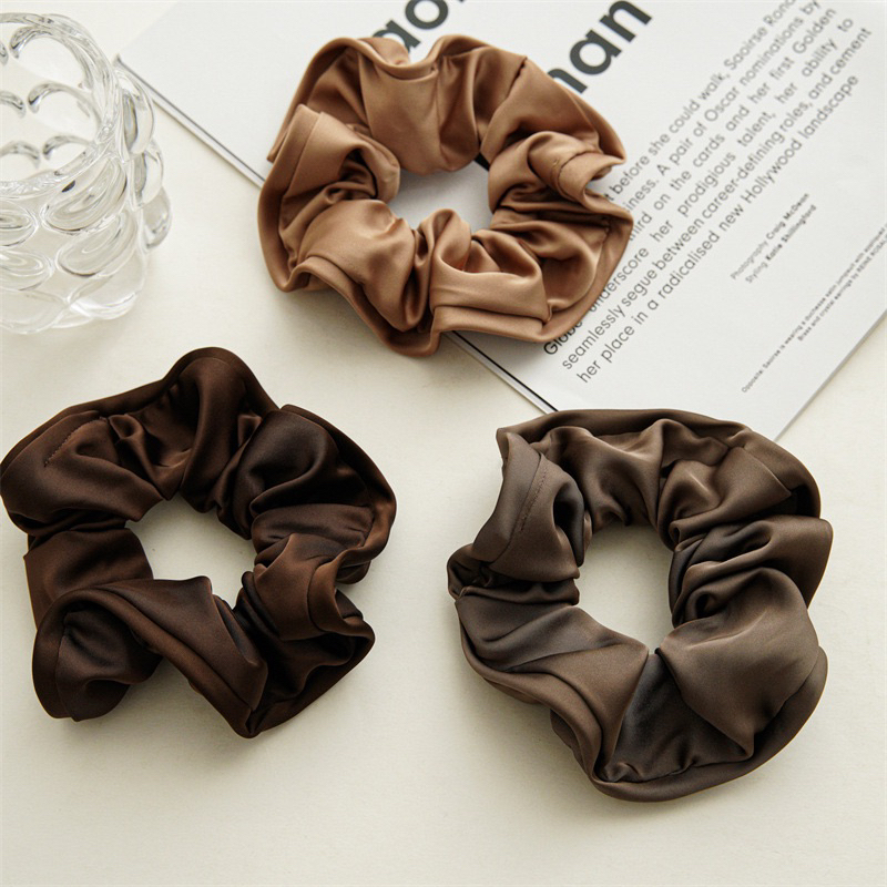 พร้อมส่ง ยางรัดผมซาตินขนาดใหญ่ พรีเมี่ยม หนา เย็บเนี๊ยบ