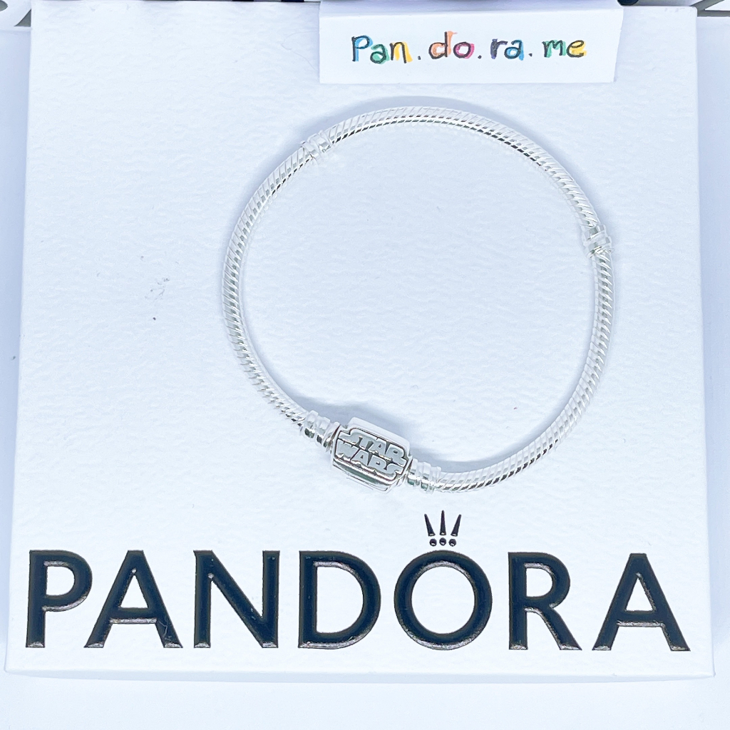 [พร้อมส่ง สินค้าแท้   ] สร้อยข้อมือสตาร์วอล์ รุ่น Pandora Moments Star Wars™ Snake Chain Clasp Bracelet