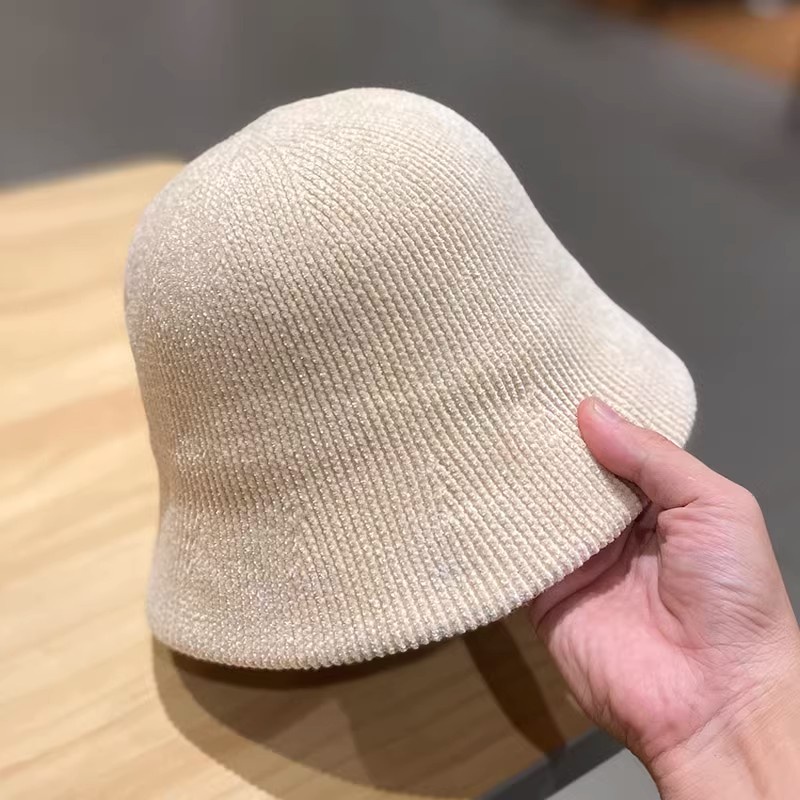 พร้อมส่ง  หมวกไหมพรม  งานร่องเล้ก ปีกแคป แฟชั่นวินเทจ