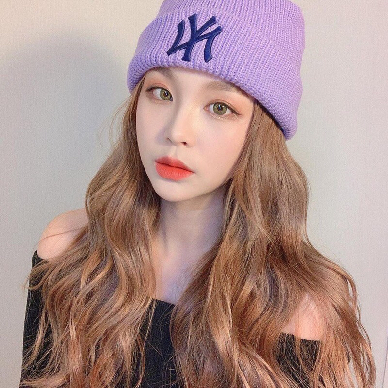 พร้อมส่ง! หมวกไหมพรม หมวกฮิบฮอบ NY  LA โลโก้ใหญ่ MLB
