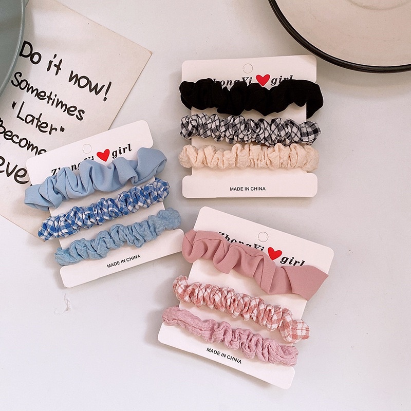 พร้อมส่ง เซตยางรัดผมสไตล์เกาหลี