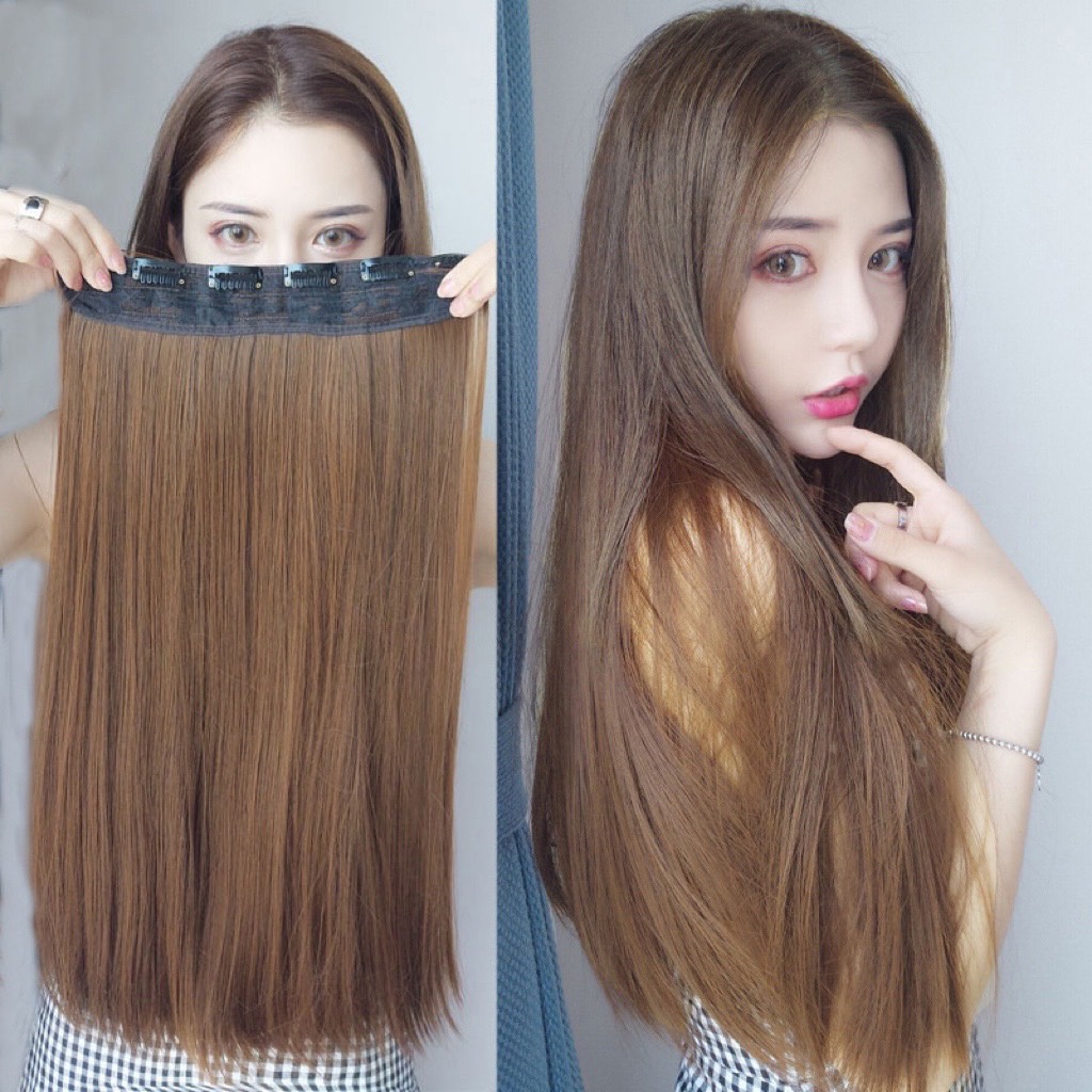 (พร้อมส่ง)  แฮร์พีชผมตรง แพผมตรง 50cm 60cm หนา 160กรัม สวยเป็นธรรมชาติ ไม่บาง