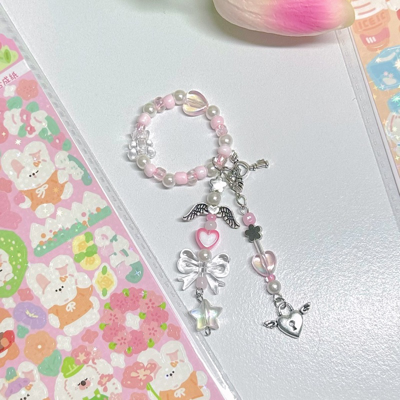 พร้อมส่ง — Back to school   สายรัดเข็มขัดลูกปัด   ที่รัดเข็มขัดนักเรียน นักศึกษา ⁺ യ ₊ ⁺