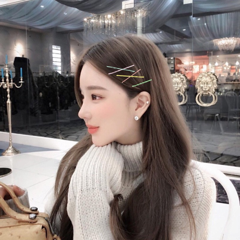 พร้อมส่งจากไทย กิ๊บติดผมโลหะหลากสี10ชิ้น/เซท กิ๊บติดผมน่ารัก กิ๊บy2k กิ๊บติดผม