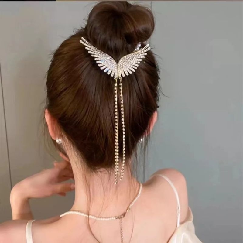 มาใหม่! กิ็ฟติดผม ประดับโบว์พลอยเทียม แวววาวสวยน่ารักๆพร้อมส่งในไทย