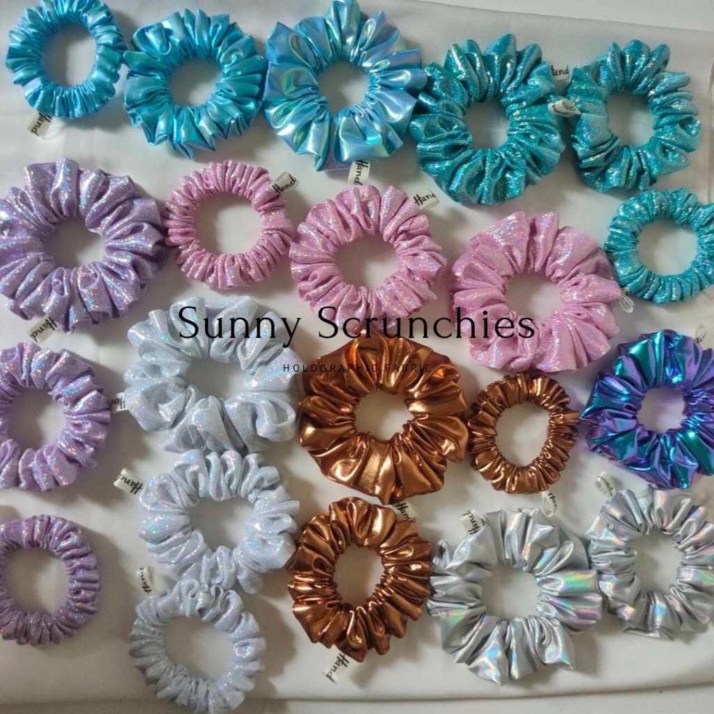 ยางรัดผม Sunny Scrunchies metallic fabric  ยางมัดผม ไม่กินผม