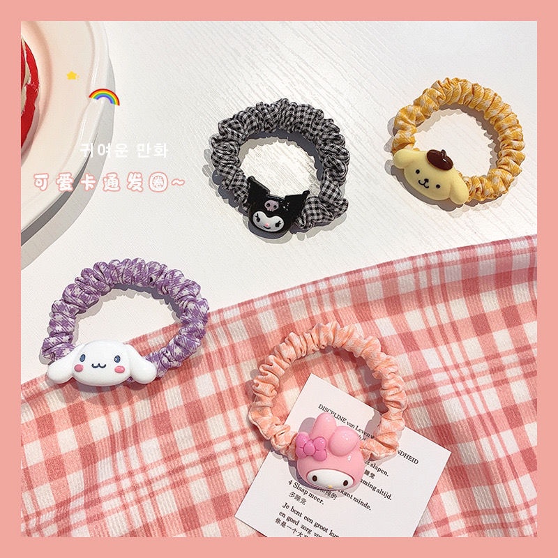 ยางรัดผมรูปทรง Hello Kitty น่ารักสไตล์เกาหลีสําหรับเด็กผู้หญิง