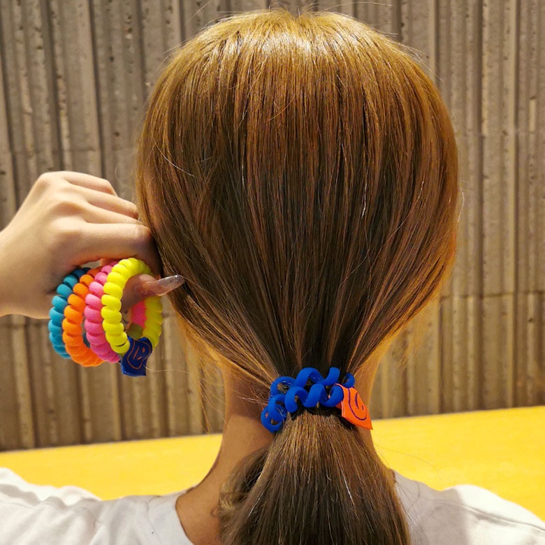 ยางรัดผมสีแคนดี้สไตล์เกาหลีเรียบง่ายสําหรับสตรี