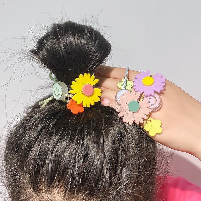 ยางรัดผมเดซี่ คละสี พร้อมส่ง มัดผมเกาหลี หนังยางมัดผม ลายน่ารัก ยางผูกผม เชือกมัดผม