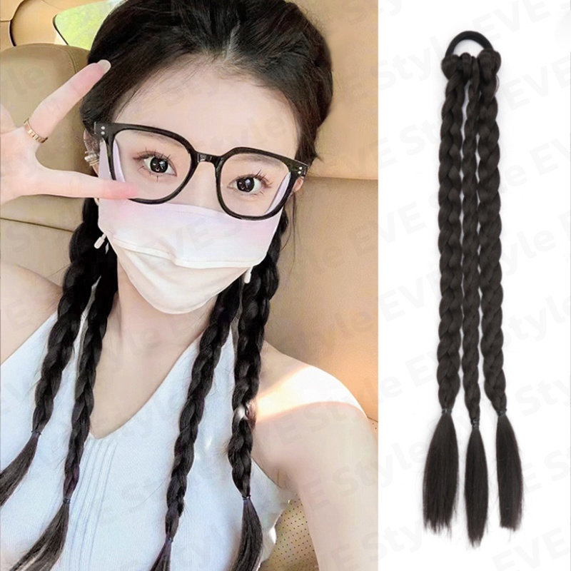 ยางรัดผมเปีย เปียถัก วิกเปียถัก ผมนิ่ม ใส่ง่าย ยางรัดเปียถัก สไตล์เกาหลี