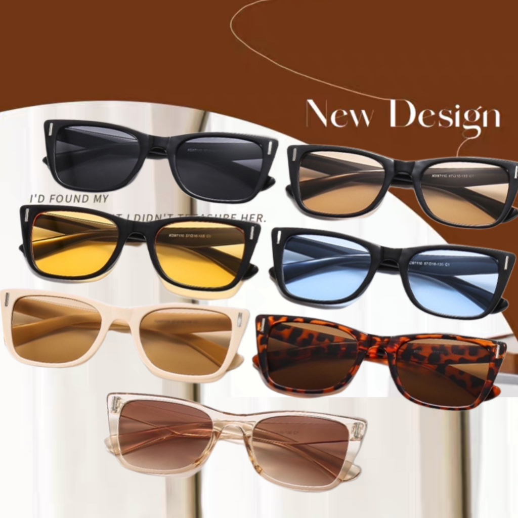 รุ่นDro373 รวมสีมินิมอล GM Brand Sunglasses Retro Black Eyewear มินิมอล แว่นกันแดดUv400 แฟชั่น