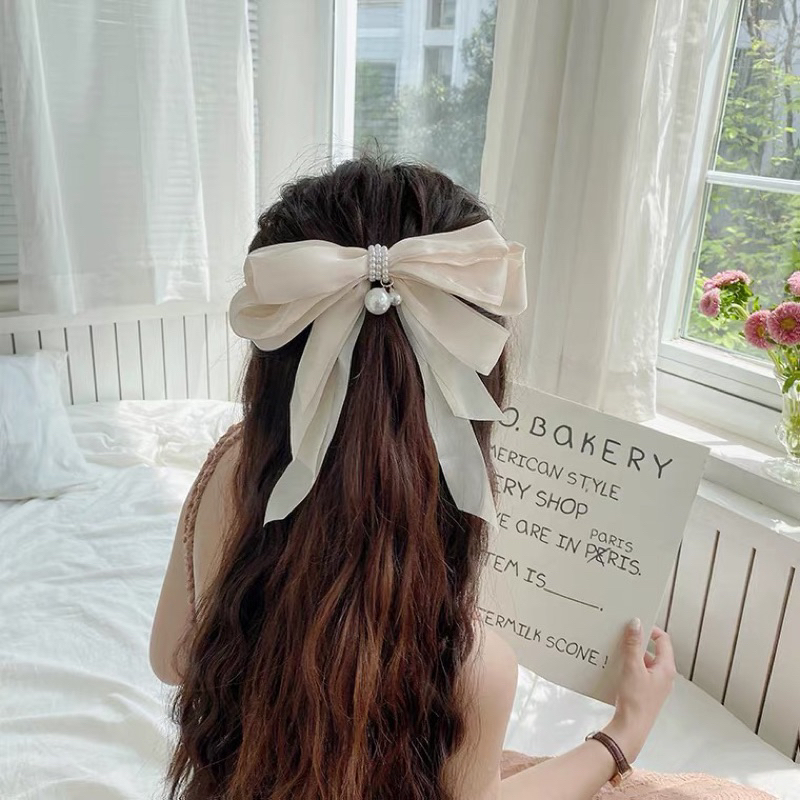 ร้าน พร้อมส่ง กิ๊บโบว์ผ้าซาติน น่ารัก สไตล์เกาหลี