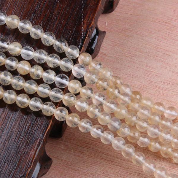 ลูกปัดธรรมชาติ diy สําหรับใช้ทําสร้อยคอ สร้อยข้อมือ 4 6 8 10 12 มม.